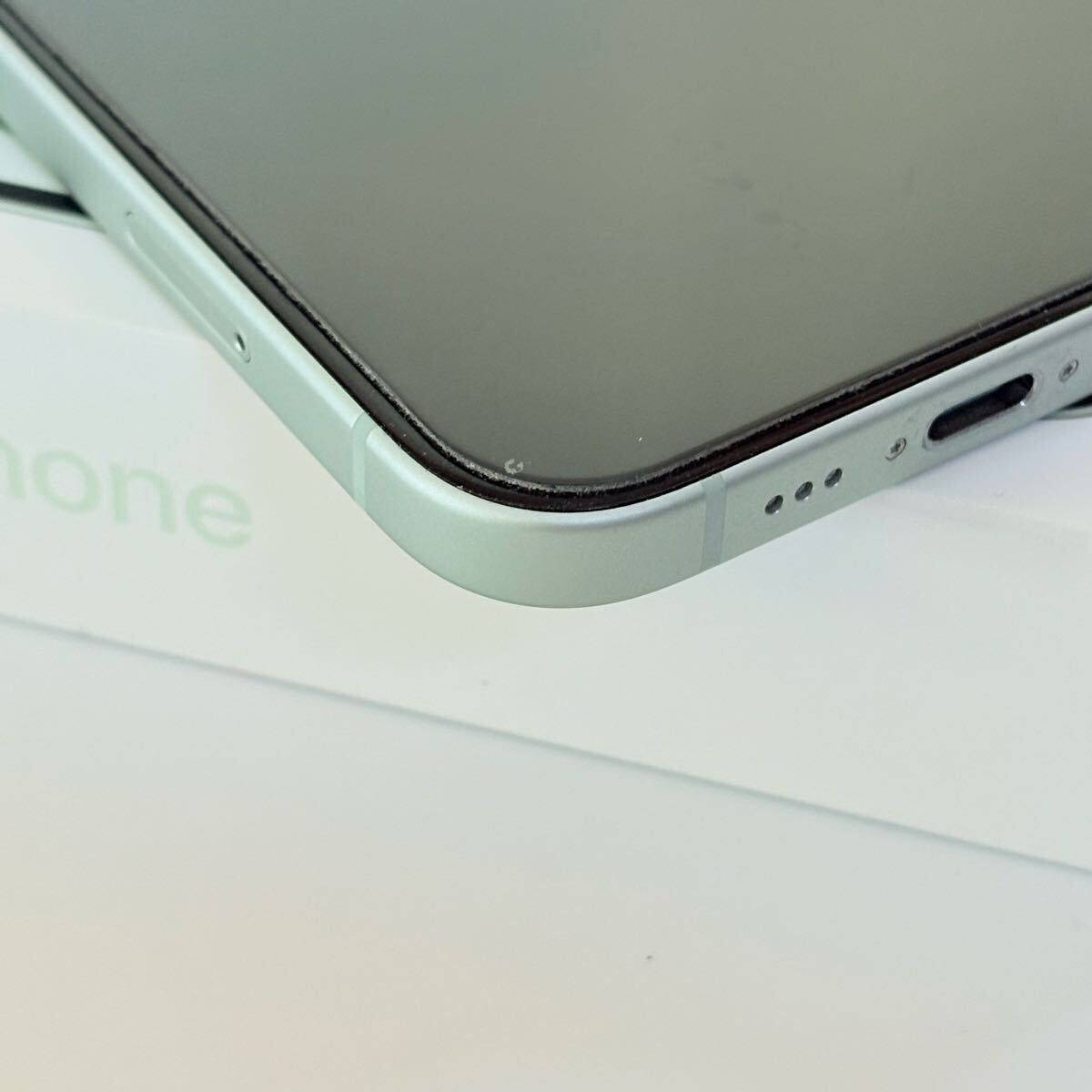【Apple*アップル*iPhone15*A3089*SIMフリー*256GB*グリーン*動作確認済*シリアル番号:W74K6LMWJH*IMEI:356258486023496*バッテリー89％】_画像5