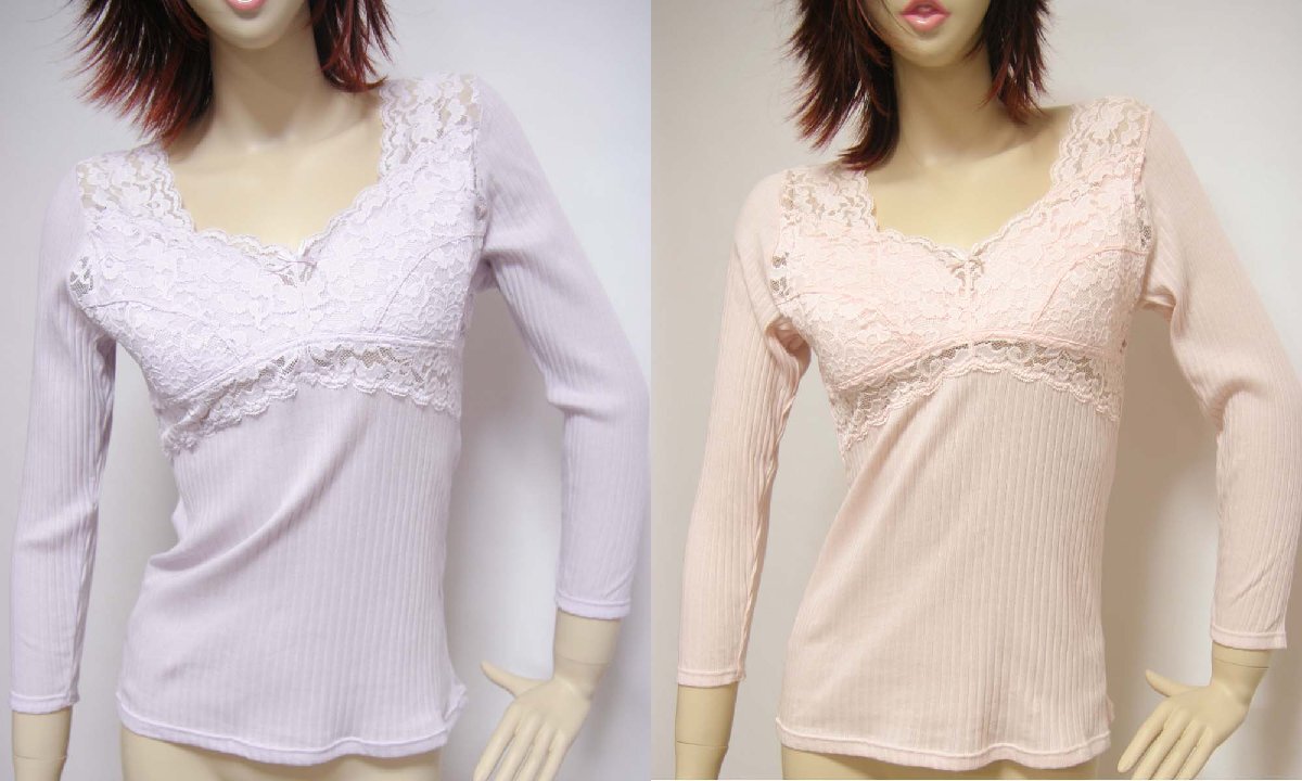  бесплатная доставка * супер выгода 2 цвет комплект * игла вытащенный плетеный * эластичность выдающийся * хлопок 100%* освежение . ощущение * soft cup имеется * удобно 8 минут рукав внутренний (L/ лиловый & розовый )