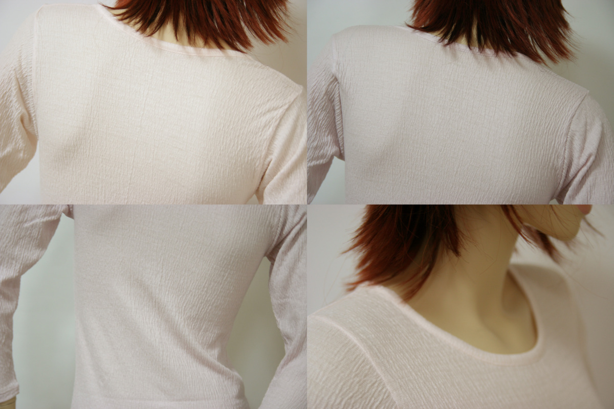  бесплатная доставка * супер выгода *2 цвет комплект * сделано в Японии * натуральный волокно. super ..* тонн cell & хлопок .* степени хороший эластичность *.. ткань *8 минут рукав внутренний (LL/pi-chi& бежевый )6447