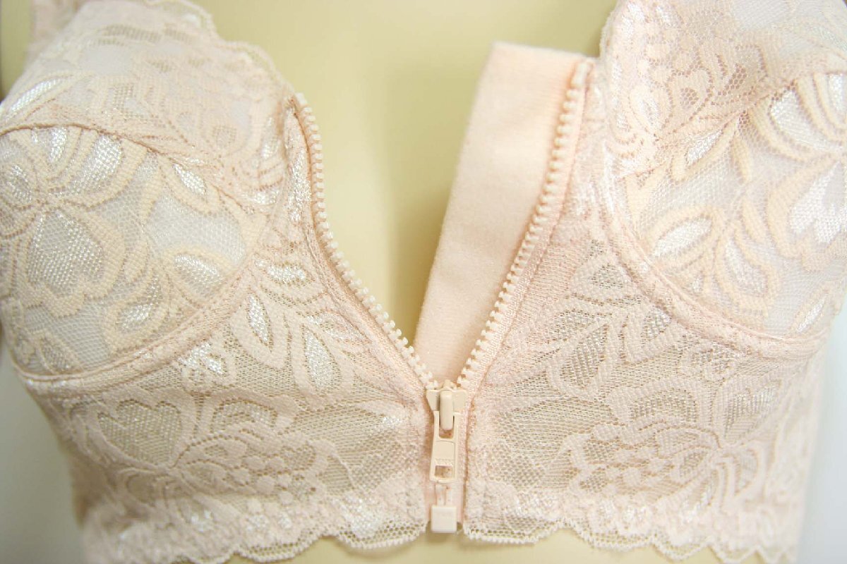 送料無料◆超お得4色組◆綿95%◆前開き◆立体カップ◆セミロングブラジャー(L)◆脇高パターン◆さわやか綿混◆ノンワイヤー◆背筋きれい_画像6