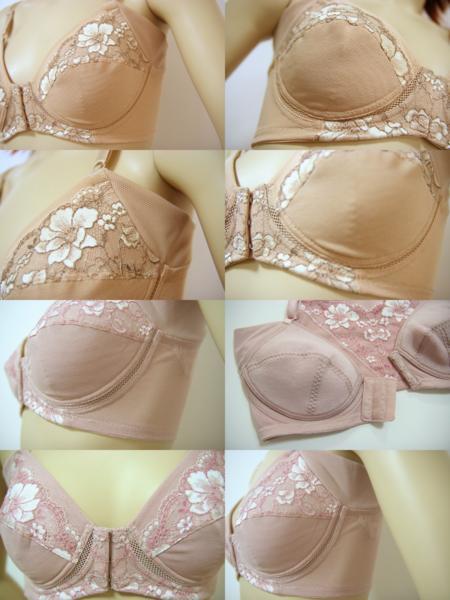  бесплатная доставка * супер выгода *2 цвет комплект * хлопок . материалы *. пот накладка имеется * передний крюк * non тросик * спина & бок аккуратный * впитывание пота bla(B/75/ розовый & бежевый )