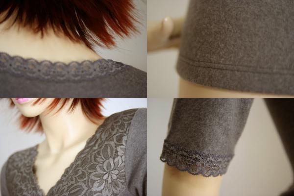  бесплатная доставка * супер выгода *3 цвет ×2 комплект * сделано в Японии * шерсть .* теплый 5 минут рукав внутренний ( обычный ..... меньше /3L/ бежевый & серый & розовый )5003