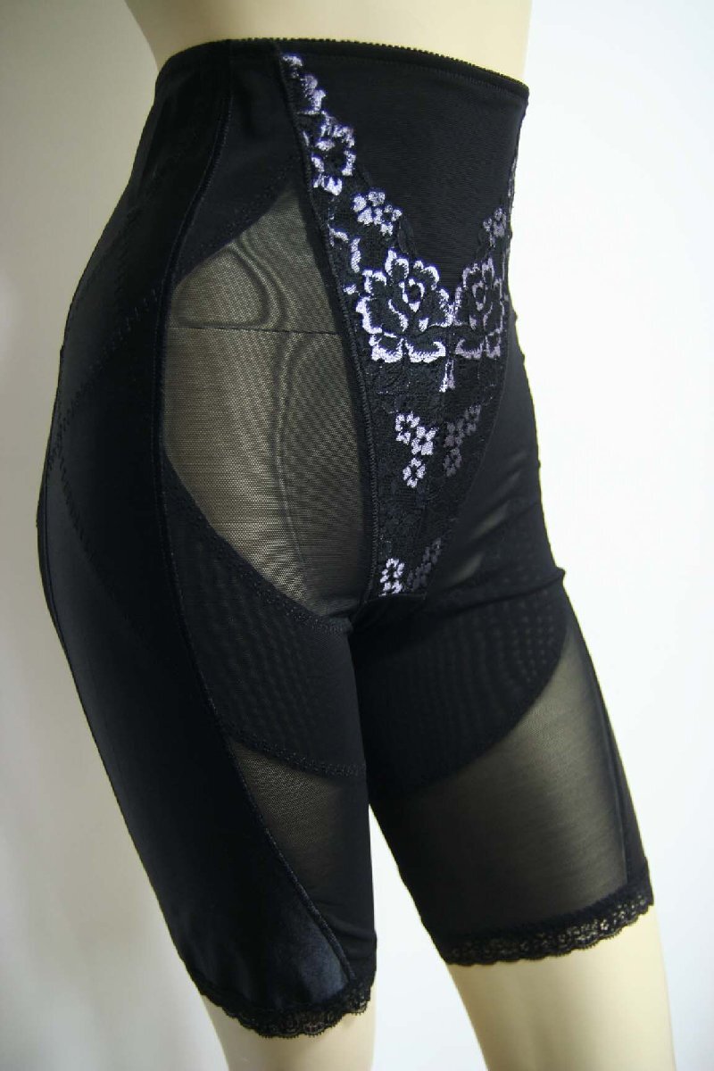  бесплатная доставка *.. вдавлено ..& скидка затянуть эффект * сетка материалы * энергия сеть * надежно поддержка * высококлассный корректировка * высокий талия & длинный пояс (M/ черный )