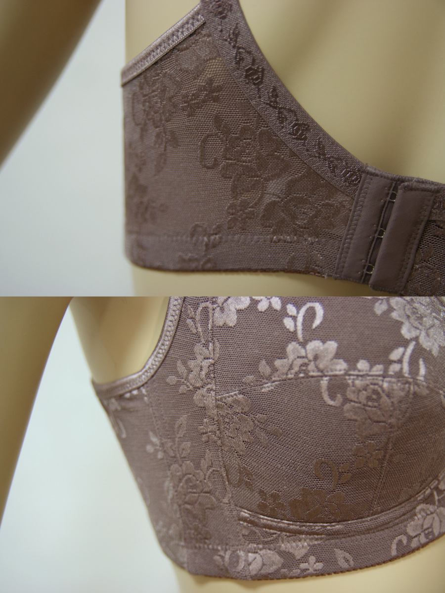  бесплатная доставка *2 цвет комплект * бок высота образец * спина & грудь аккуратный * удобный . установка ощущение * non тросик * бюстгальтер с полной чашкой бюстгальтер (C/75/ бежевый & серый )261