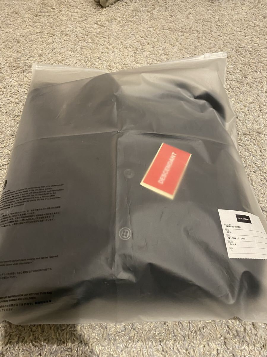 24AW DESCENDANT CPO シャツ　BLACK　４_画像4