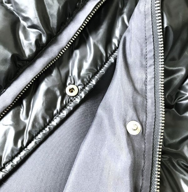 ギャルリーヴィー 美品 ダウン90% リバーシブル シルク ナイロン ダウンコート トゥモローランド GALERIE VIE_画像9