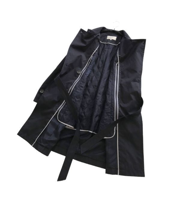 ボールジー 美品 ラグラン コットン キルトライナー コート ダークネイビー サイズ38 トゥモローランド BALLSEY_画像6