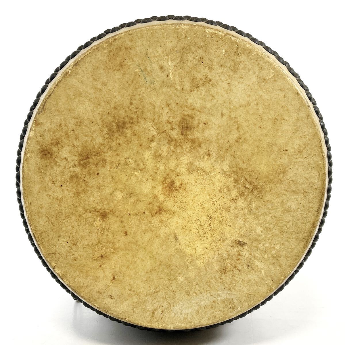 和太鼓 長胴太鼓 和楽器 高さ約40.5cm 打面直径約32.5cm alp岩1111長_画像2