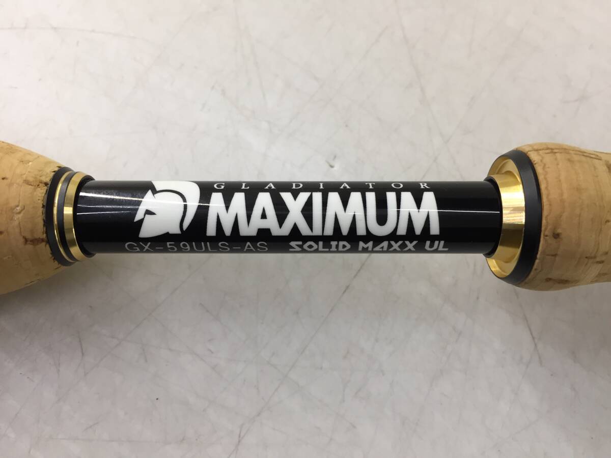 美品 グラディエーターマキシマム GX-59ULS-AS ソリッドマックスUL / GLADIATOR MAXIMUM SOLID MAXX UL / スピニングロッド_画像2
