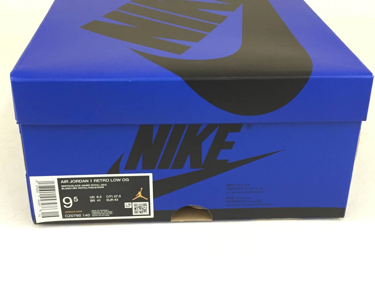 [ не использовался ]NIKE AIR JORDAN 1 RETRO LOW OG ~GAME ROYAL~ 27.5cm / Nike воздушный Jordan 1 retro low ~ игра Royal ~ CZ0790-140