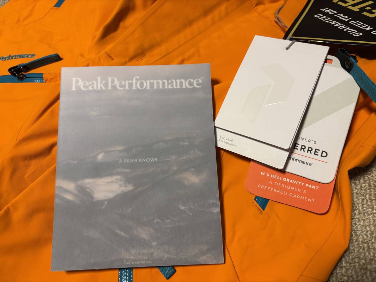 未使用♪スキーパンツ PeakPerformance Heli Gravity Pants G57947002 Woman XS 83C(オレンジ)GORE-TEX、RECCOシステム搭載_画像10