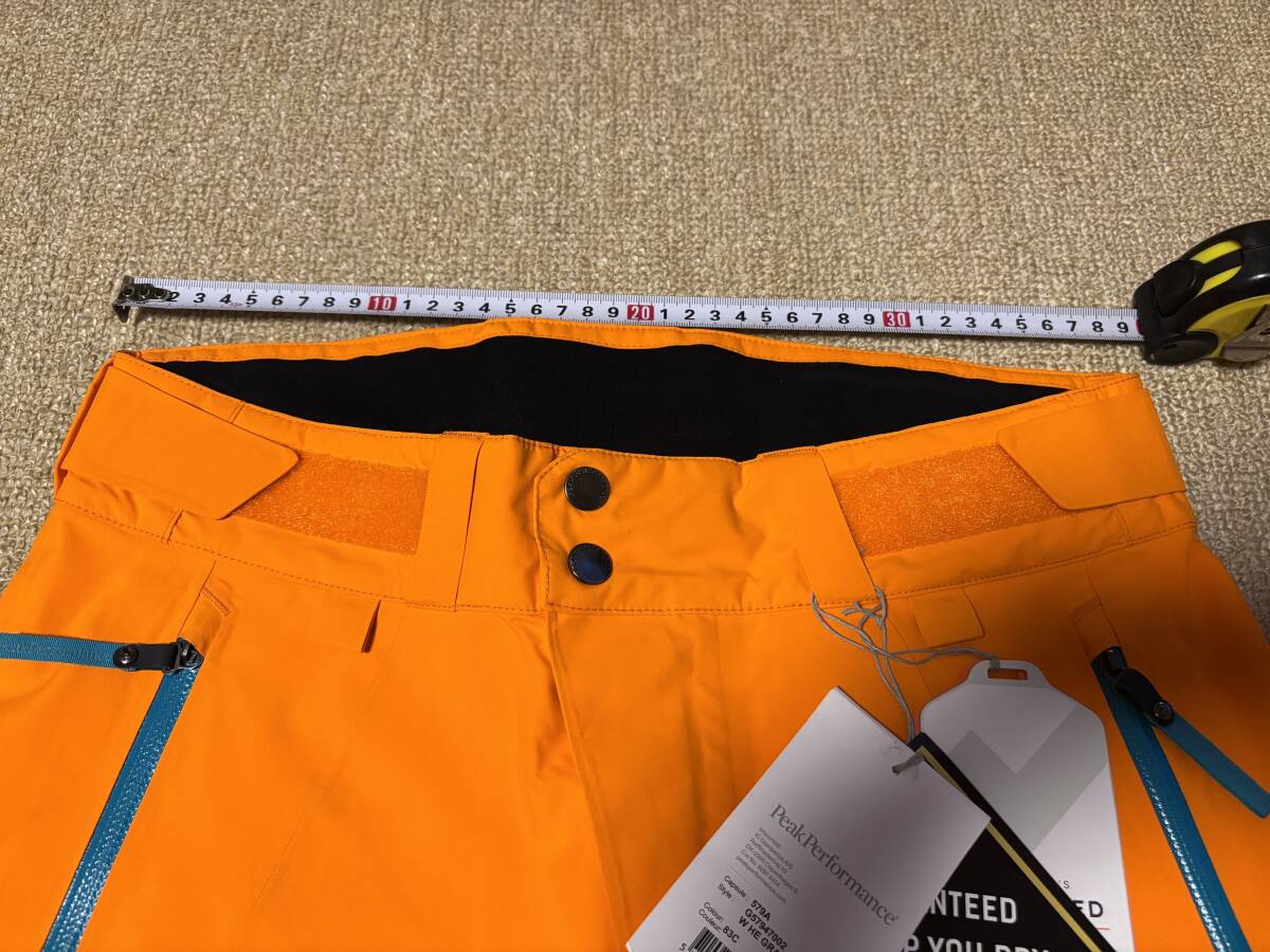 未使用♪スキーパンツ PeakPerformance Heli Gravity Pants G57947002 Woman XS 83C(オレンジ)GORE-TEX、RECCOシステム搭載_画像2