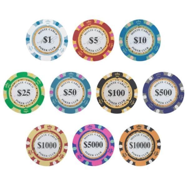 10種類×1枚 合計10枚セット ゴルフマーカー グリーンマーカー モンテカルロ ポーカーチップ カジノ コイン ゴルフ ボール マーカー_画像1