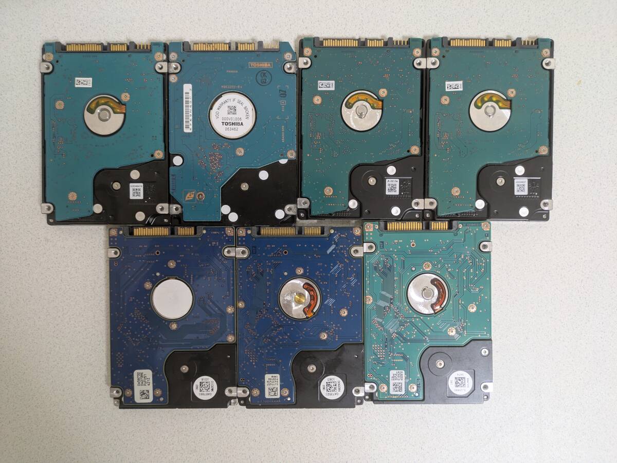 【フォーマット済】内蔵HDD まとめ ハードディスク 送料無料 1TB 500GB TOSHIBA / HITACHI / HGST データ削除済_画像2