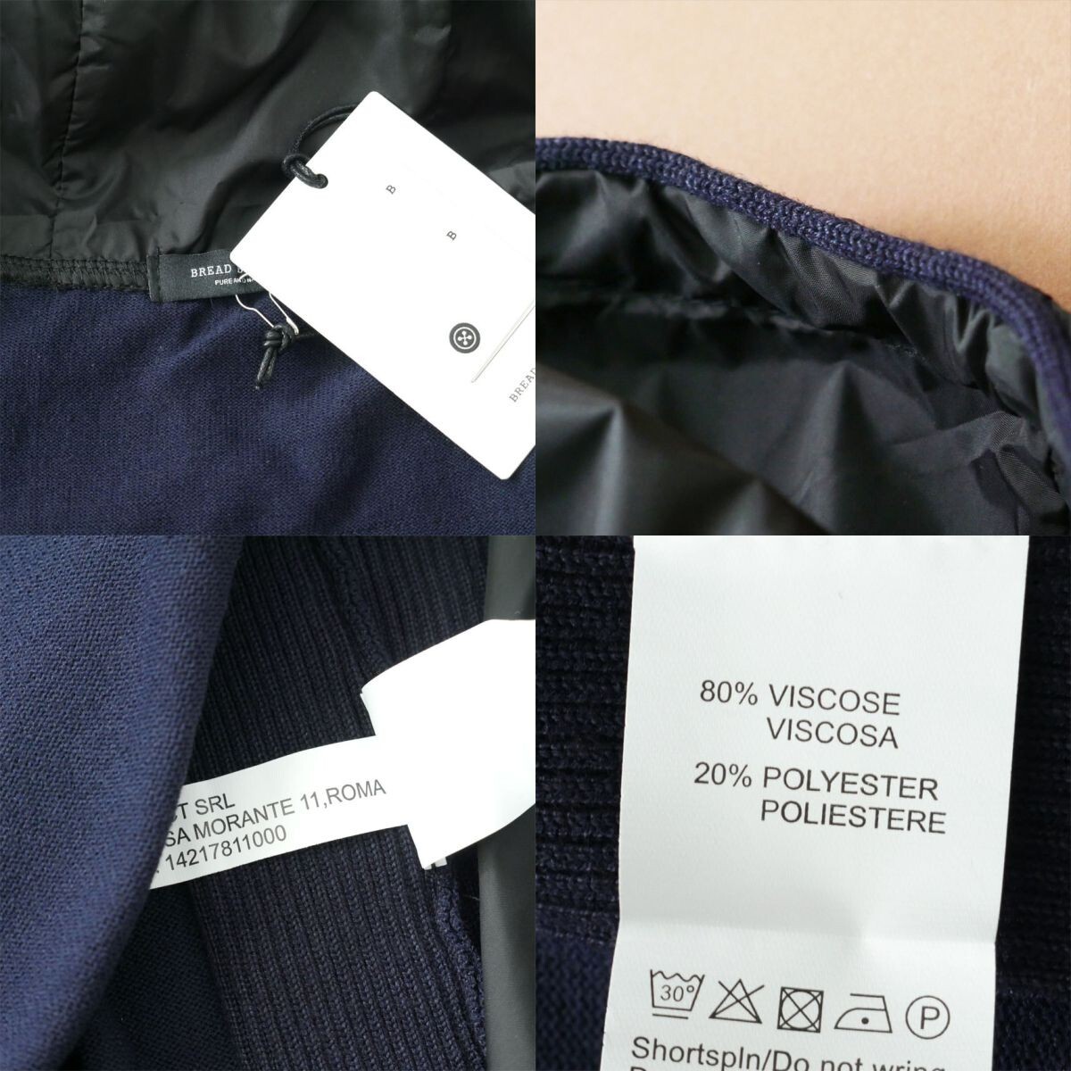 終了日午後6時迄ご入札●dr019●M●XXL●選択可●プレフォール●イタリアの街着●フーデッドジップジャケット●ダークネイビー_画像10