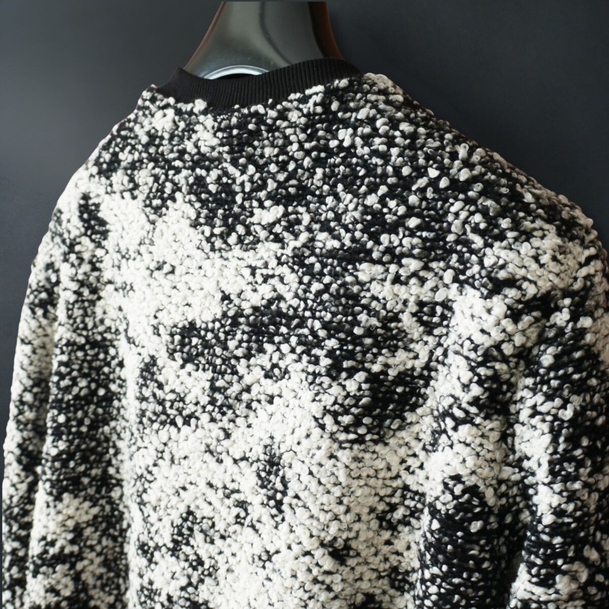 終了前日午後9時迄ご入札●dp054●S●中部イタリアの街着ブランド●ミックスブークレヤーン●ツイードセーター●イタリア製●_画像5