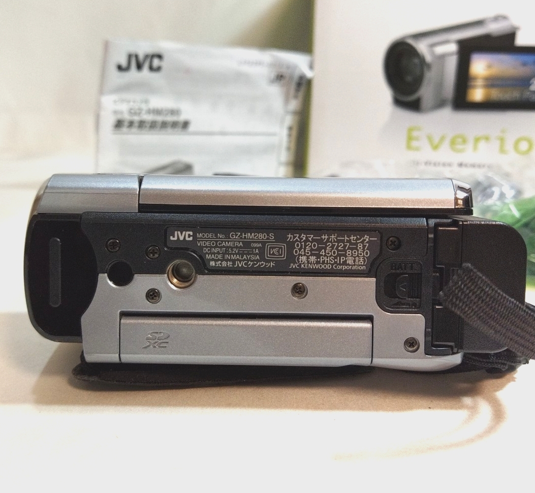 【動作OK】JVC EVERIO GZ-HM280 デジタルビデオカメラ　ビクター　美品_0JL_C1111-J008_画像4