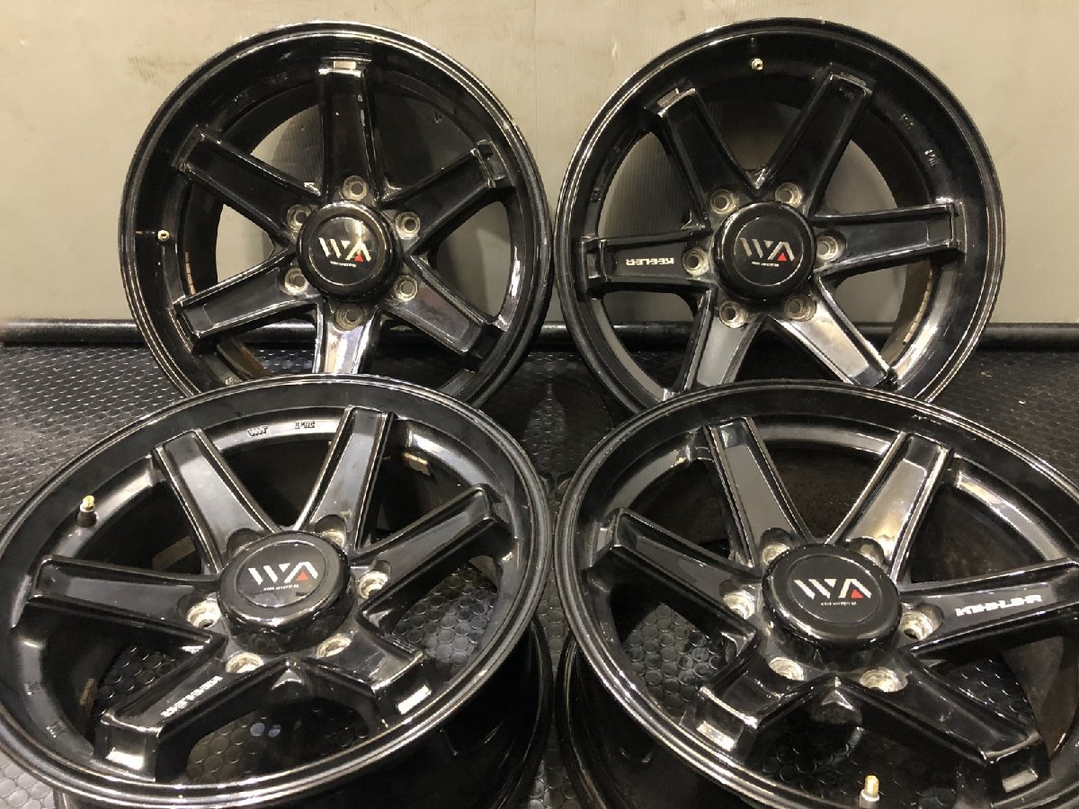 Weds KEELER ADVENTURE ウェッズ キーラー アドベンチャー 16インチ 4本 7J6HPCD139.7+5 ブラック ハイラックスサーフ等　(VHD560)_画像1