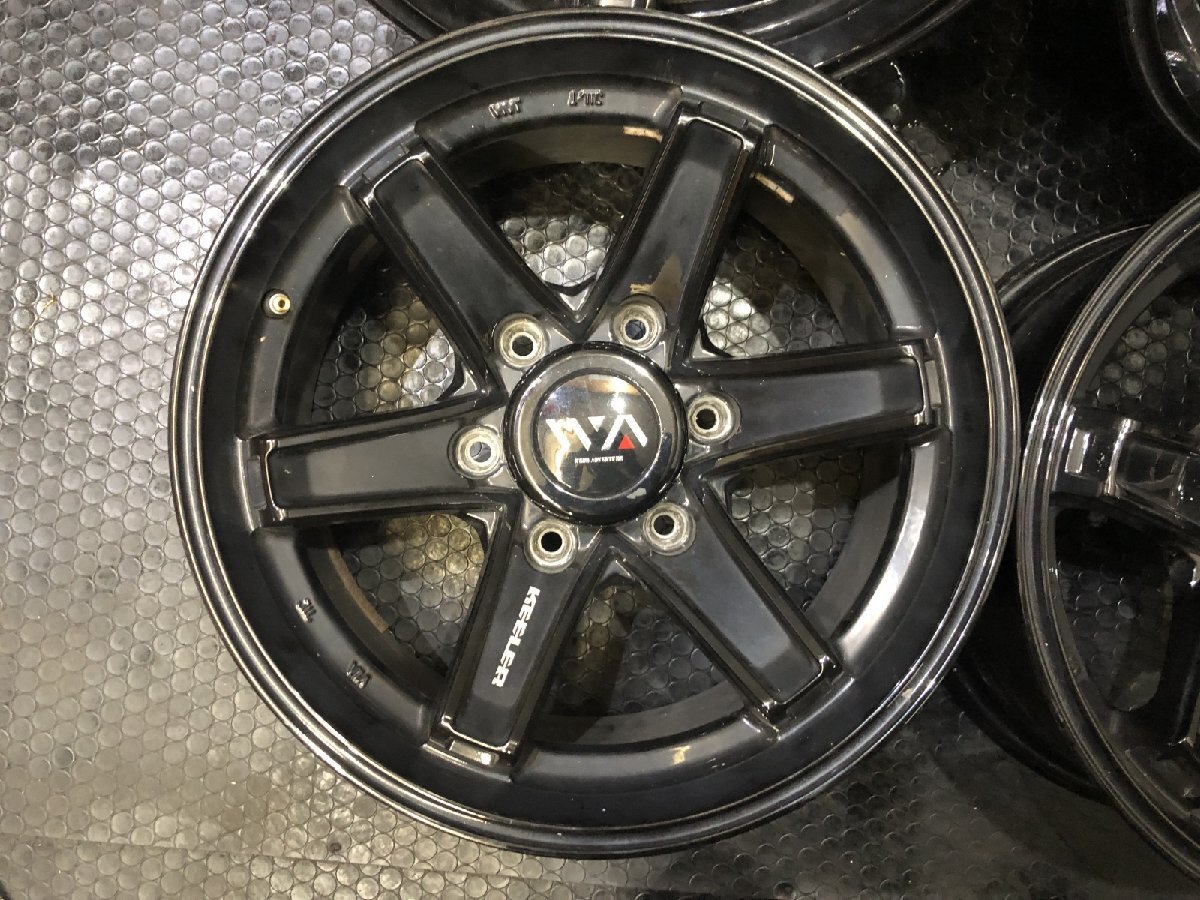 Weds KEELER ADVENTURE ウェッズ キーラー アドベンチャー 16インチ 4本 7J6HPCD139.7+5 ブラック ハイラックスサーフ等　(VHD560)_画像2