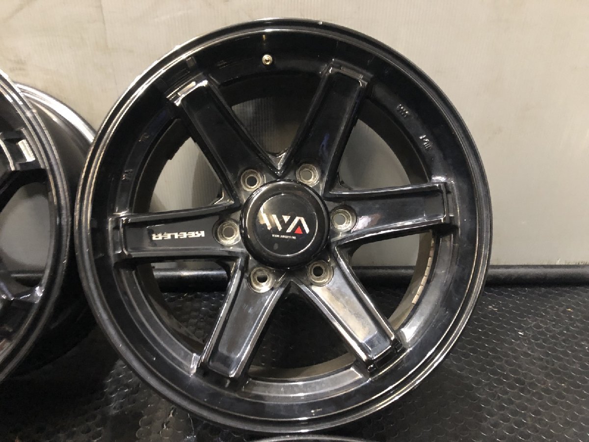 Weds KEELER ADVENTURE ウェッズ キーラー アドベンチャー 16インチ 4本 7J6HPCD139.7+5 ブラック ハイラックスサーフ等　(VHD560)_画像5