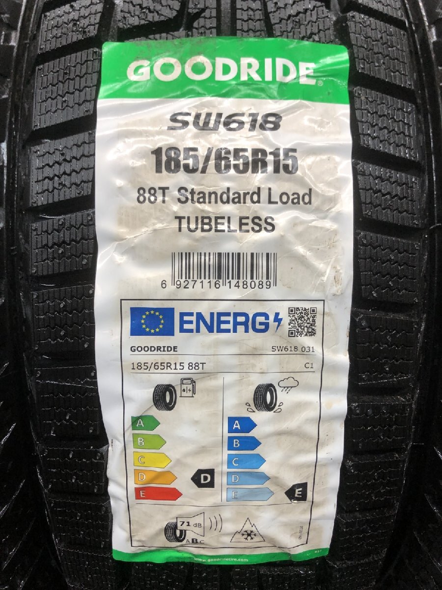 【新品】GOODRIDE SW-618 185/65R15 88T 15インチ スタッドレス 2本 22年製 フリード デミオ MAZDA2 アクア ノート イスト等　(STM046)_画像6