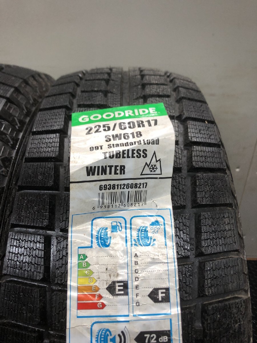【新品】GOODRIDE SW-618 225/60R17 99T 17インチ スタッドレス 2本 アルファード ヴェルファイア フォレスター スバルXV等　(STN057)_画像3