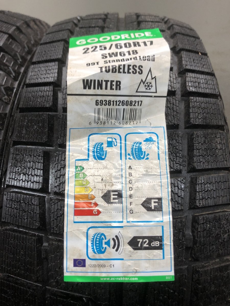 【新品】GOODRIDE SW-618 225/60R17 99T 17インチ スタッドレス 2本 アルファード ヴェルファイア フォレスター スバルXV等　(STN057)_画像4