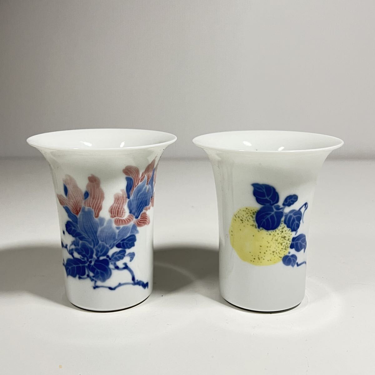 初代竹泉　彩絵　六客湯呑　 染付 煎茶道具 骨董　 煎茶器　竹泉　七兵衛 道八 清風与平_画像5