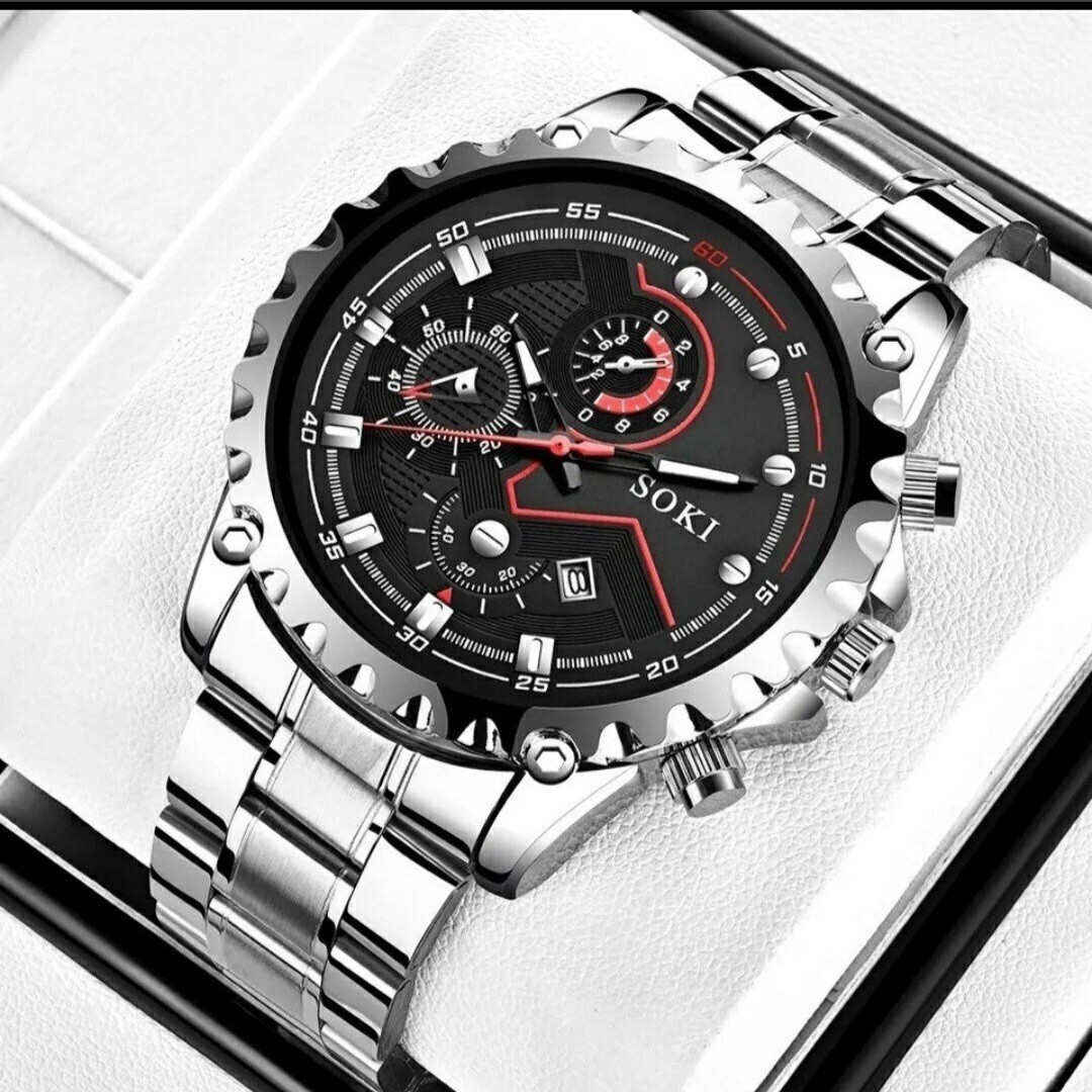 即決 送料無料 ■SOKI■ メンズ 腕時計　検索 ウォッチ ビジネス フルスチール クォーツ トップブランド ラグジュアリー カジュアル_画像1