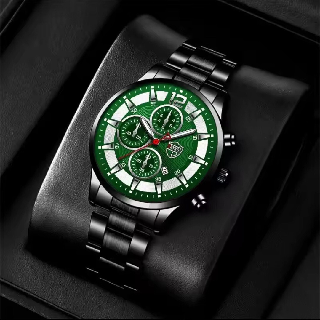 ⑧　即決 送料無料 ■DEYROS ■ メンズ 腕時計　検索 ウォッチ ビジネス フルスチール クォーツ トップブランド ラグジュアリー カジュアル_画像4