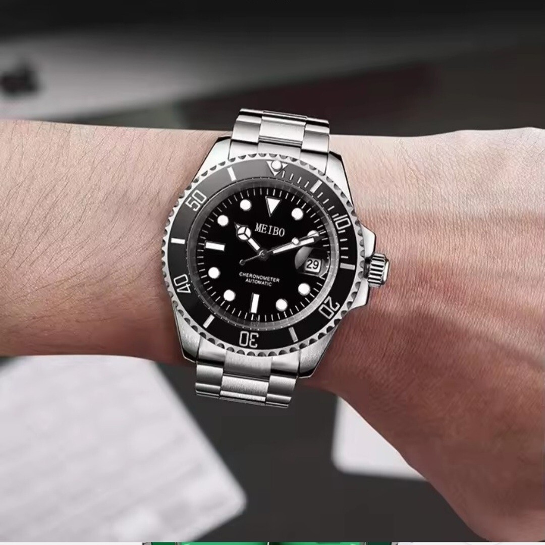 ⑤　即決 送料無料 ■MEIBO■ メンズ 腕時計　検索 ウォッチ ビジネス フルスチール クォーツ トップブランド ラグジュアリー カジュアル_画像1