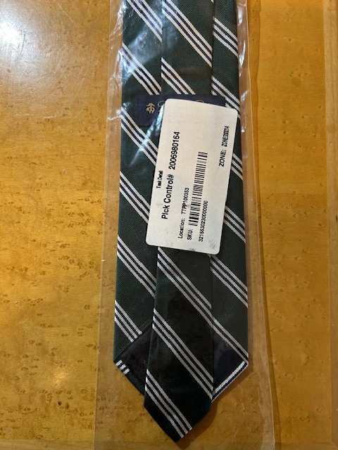 Brooks Brothersブルックスブラザーズのストライプ柄ネクタイ ③　緑　MADE IN USA_画像1