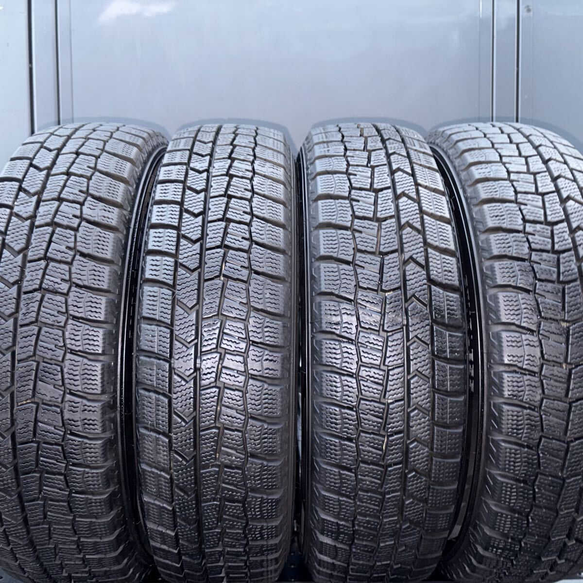ダイハツ純正　バリ山！155/65R14 75Q 2021年製　ダンロップ　DUNLOP WINTERMAXX WM02 冬4本セット、14X4.5J 100-4H ＋45 管理番号A65_画像2