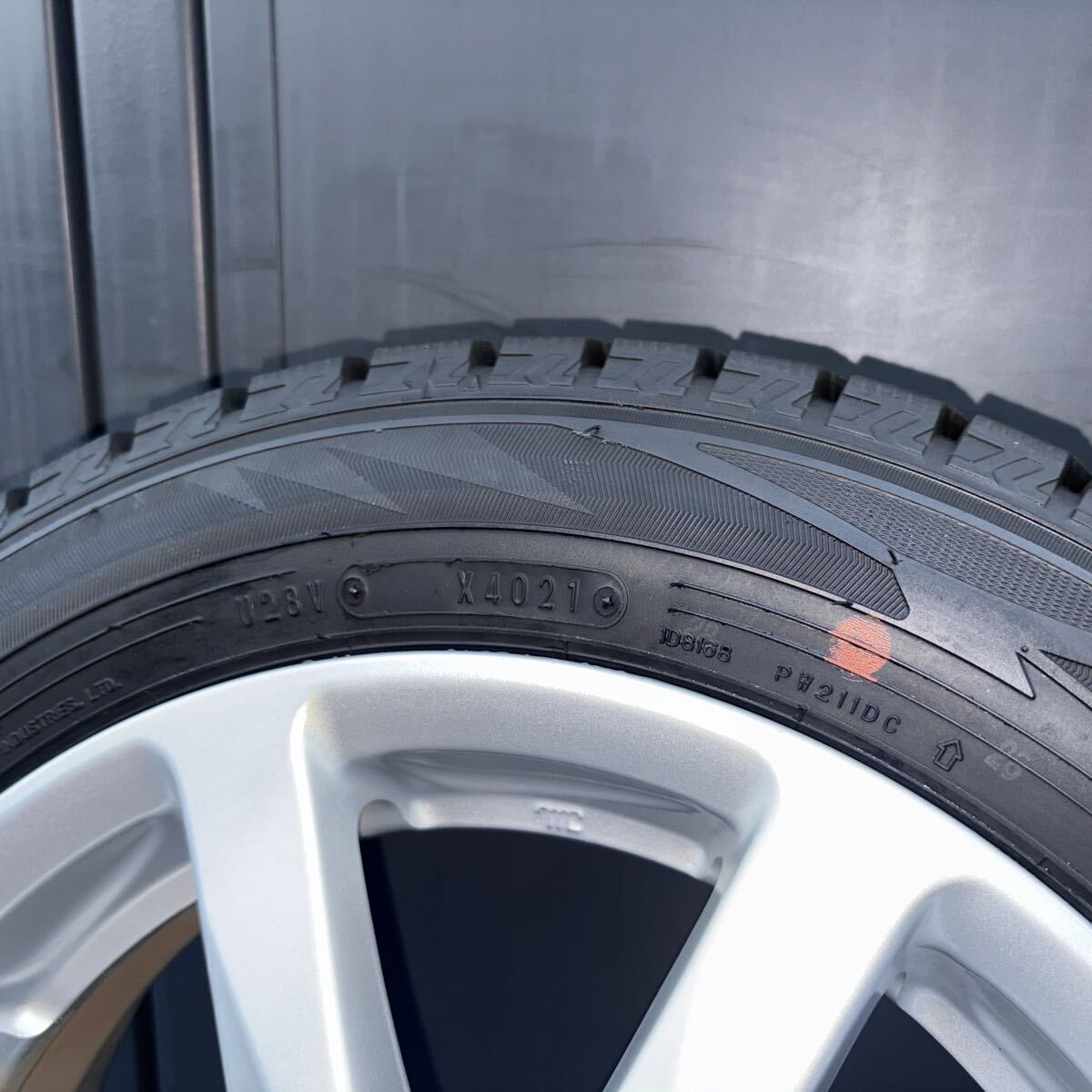 ダイハツ純正　バリ山！155/65R14 75Q 2021年製　ダンロップ　DUNLOP WINTERMAXX WM02 冬4本セット、14X4.5J 100-4H ＋45 管理番号A65_画像9