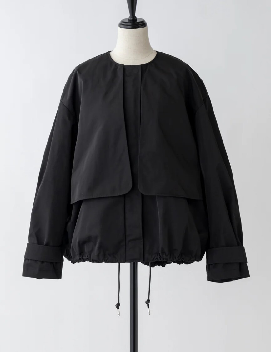 美品【SETENS】セテンス　バルーンシルエットブルゾン　F　ブラック　ジャケット_画像1