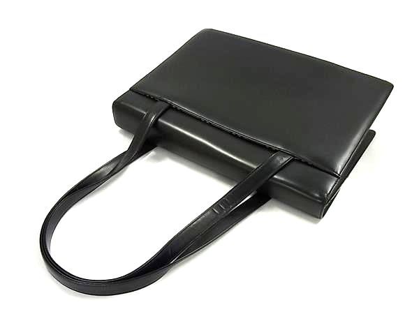 1円 ■美品■ BURBERRY バーバリー 内部ノバチェック レザー トートバッグ ハンドバッグ ショルダー 肩掛け レディース ブラック系 FS6751_画像3