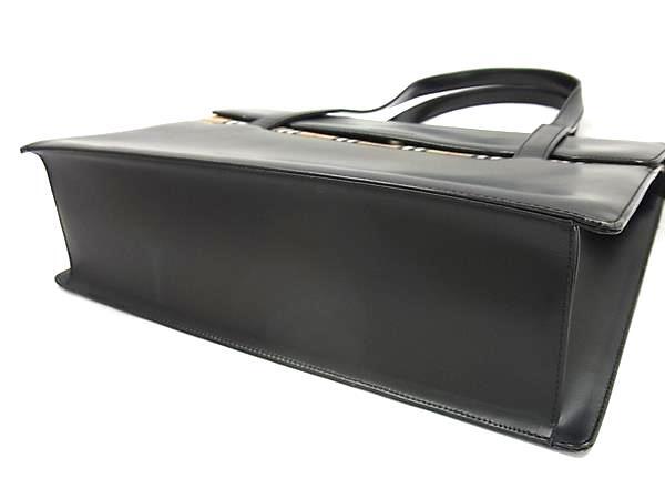 1円 ■美品■ BURBERRY バーバリー 内部ノバチェック レザー トートバッグ ハンドバッグ ショルダー 肩掛け レディース ブラック系 FS6751_画像4