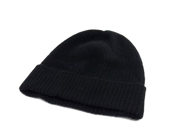 1円 ■美品■ MONCLER モンクレール ウール×カシミヤ ニット帽 ニットキャップ 帽子 メンズ ブラック系 FN0541_画像2