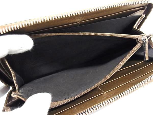 1円 ■美品■ GUCCI グッチ 308005 2149 マイクログッチシマ ラブリーハート パテントレザー 長財布 ウォレット ゴールド系 FR6713_画像4