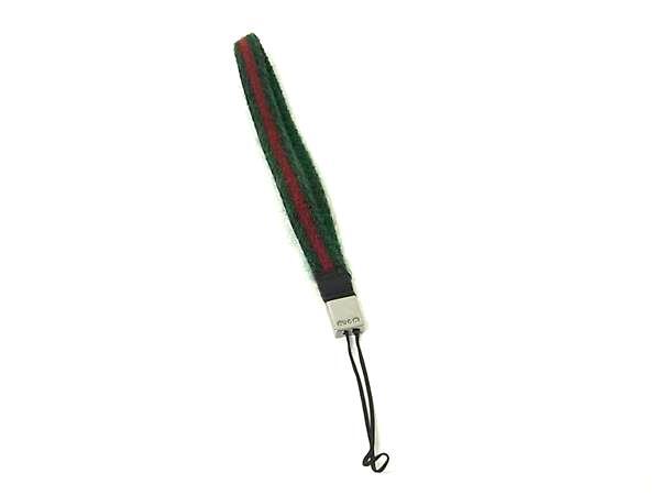 GUCCI Gucci Sherry линия ремешок для мобильного телефона брелок для ключа очарование аксессуары оттенок зеленого × оттенок красного DJ5622 GUCCI Gucci Sherry линия ремешок для мобильного телефона брелок для ключа очарование аксессуары оттенок зеленого × оттенок красного DJ5622