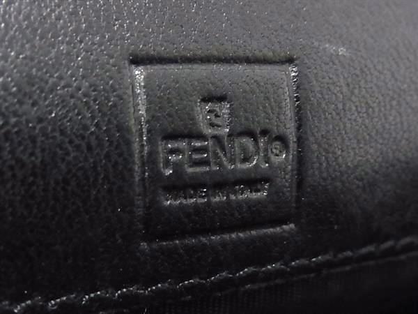1 иен FENDI Fendi нейлон парусина × кожа двойной бумажник . inserting кошелек для мелочи . бумажник женский оттенок черного FT2898