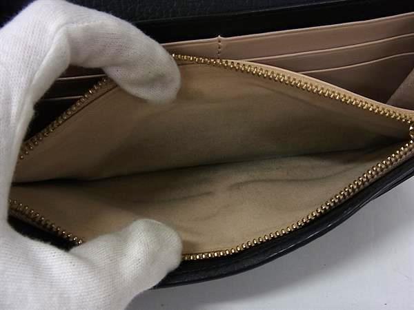 1円 Chloe クロエ アルファベット レザー 二つ折り 長財布 ウォレット 札入れ 小銭入れ カード入れ ブラック系 GD0145_画像5