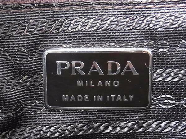 1 иен PRADA Prada кожа пластик цепь сумка на плечо большая сумка плечо .. портфель оттенок коричневого FP9257