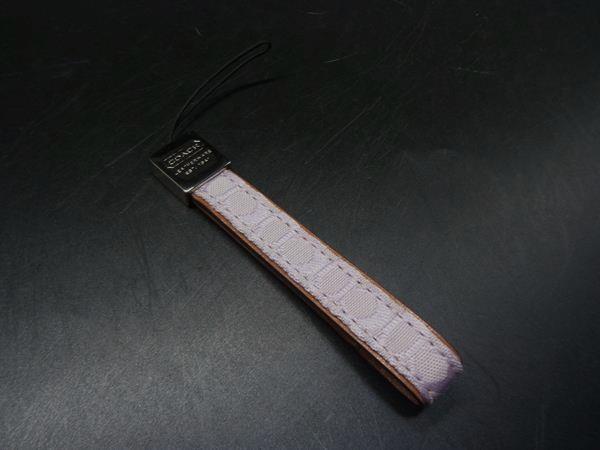 # прекрасный товар # COACH Coach signature парусина × кожа ремешок брелок для ключа очарование light purple серия × оттенок серебра DJ2267