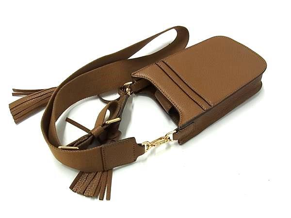 1円 ■新品■未使用■ TORY BURCH トリーバーチ レザー タッセル クロスボディ ショルダーバッグ ミニバッグ 斜め掛け ブラウン系 FU6369_画像3
