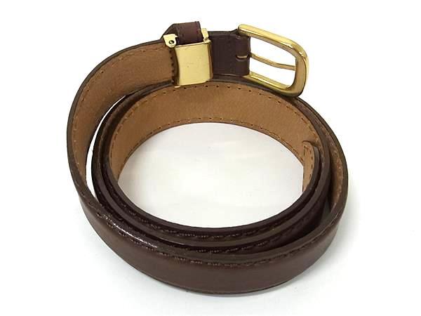 1円 ■美品■ Burberrys バーバリーズ レザー ベルト ゴールド金具 ビジネス 紳士 メンズ ブラウン系 FP8397_画像2