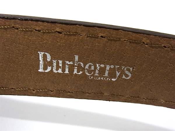 1円 ■美品■ Burberrys バーバリーズ レザー ベルト ゴールド金具 ビジネス 紳士 メンズ ブラウン系 FP8397_画像4