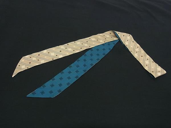 FENDI Fendi lapi-tsui Lee общий рисунок лента шарф женский оттенок бежевого × темно-синий серия DK6316