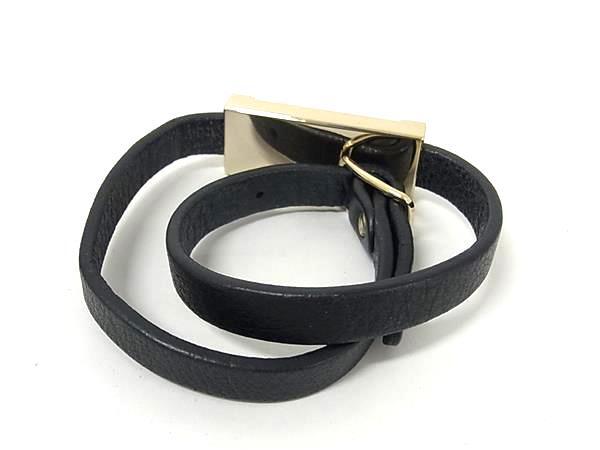 ■美品■ SeeByChloe シーバイクロエ レザー ブレスレット チョーカー ペンダント アクセサリー レディース ブラック系 DI9097_画像2