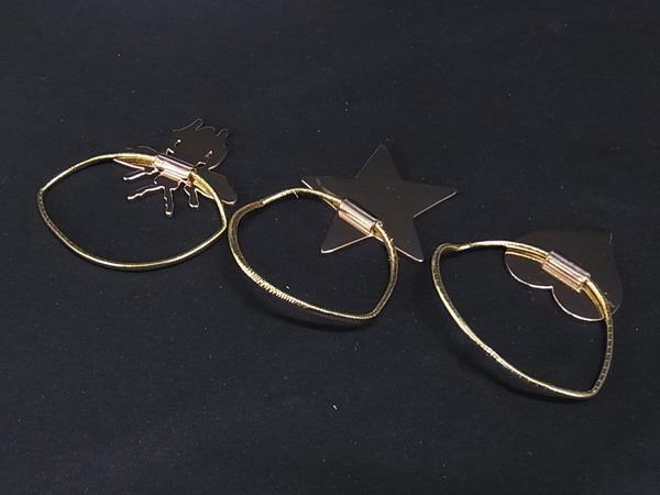 # превосходный товар # ChristianDior Christian Dior Heart Star пчела резинка для волос аксессуары для волос 3 позиций комплект оттенок золота DJ3199